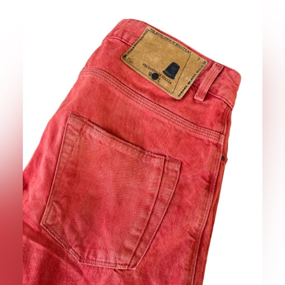 Diesel Black Gold Superbia-NP Jeans W30 in Red Orange Made in Italy - Picture 2 of 6